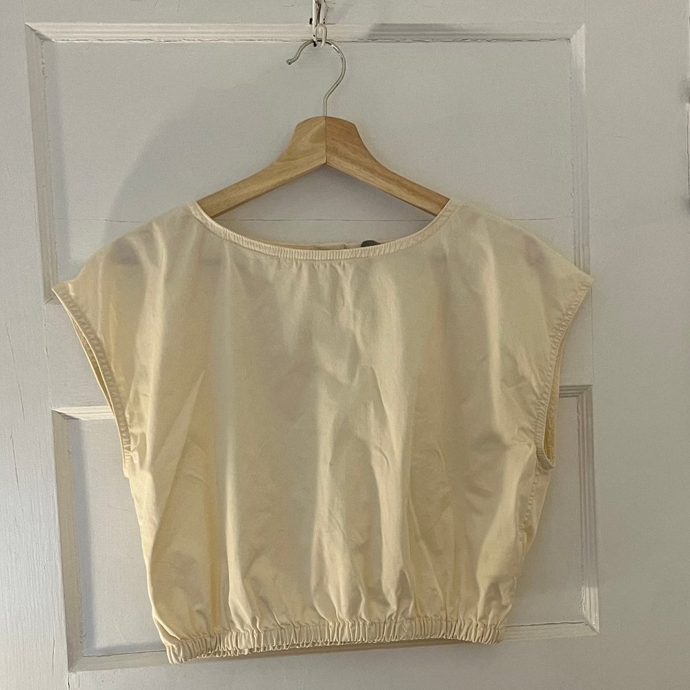 Everlane The Bubble Top Womens Size Small Pale Yellow
